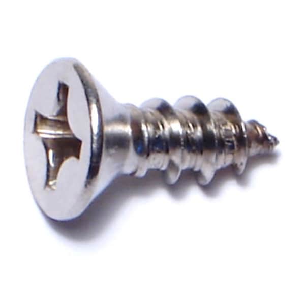Midwest Fastener Sheet Metal Screw, #12 x 5/8 in, 18-8 Stainless Steel Flat Head Phillips Drive, 20 PK 35922 - main